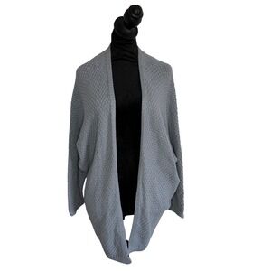 Women's SADIE & SAGE Gray Knit High Low Cardigan 3/4 Sleeve Casual Soft SZ S